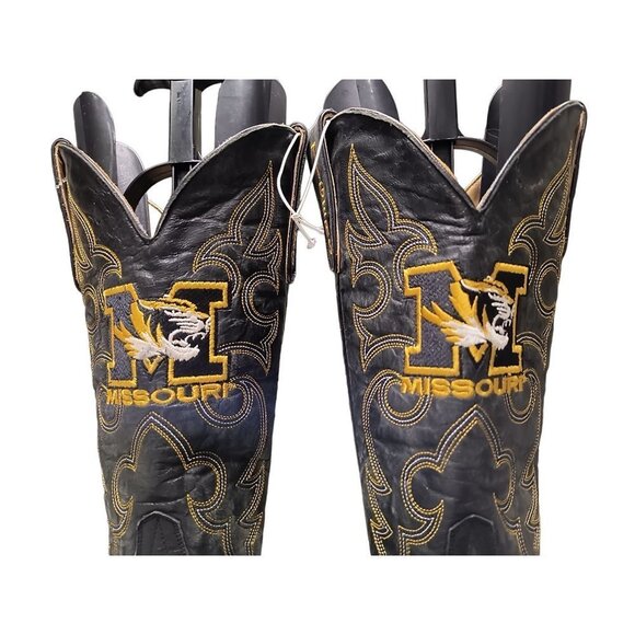 NCAA Missouri Tigers Men's Board Room Style Boots‎ NWT Embroidered Men's Sz 9.5D - Picture 4 of 12